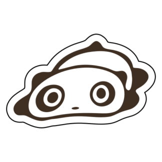 Floppy Panda Sticker (Brown)